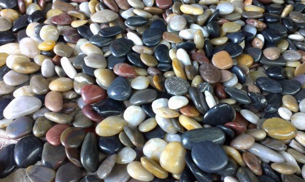 Polished pebble stones