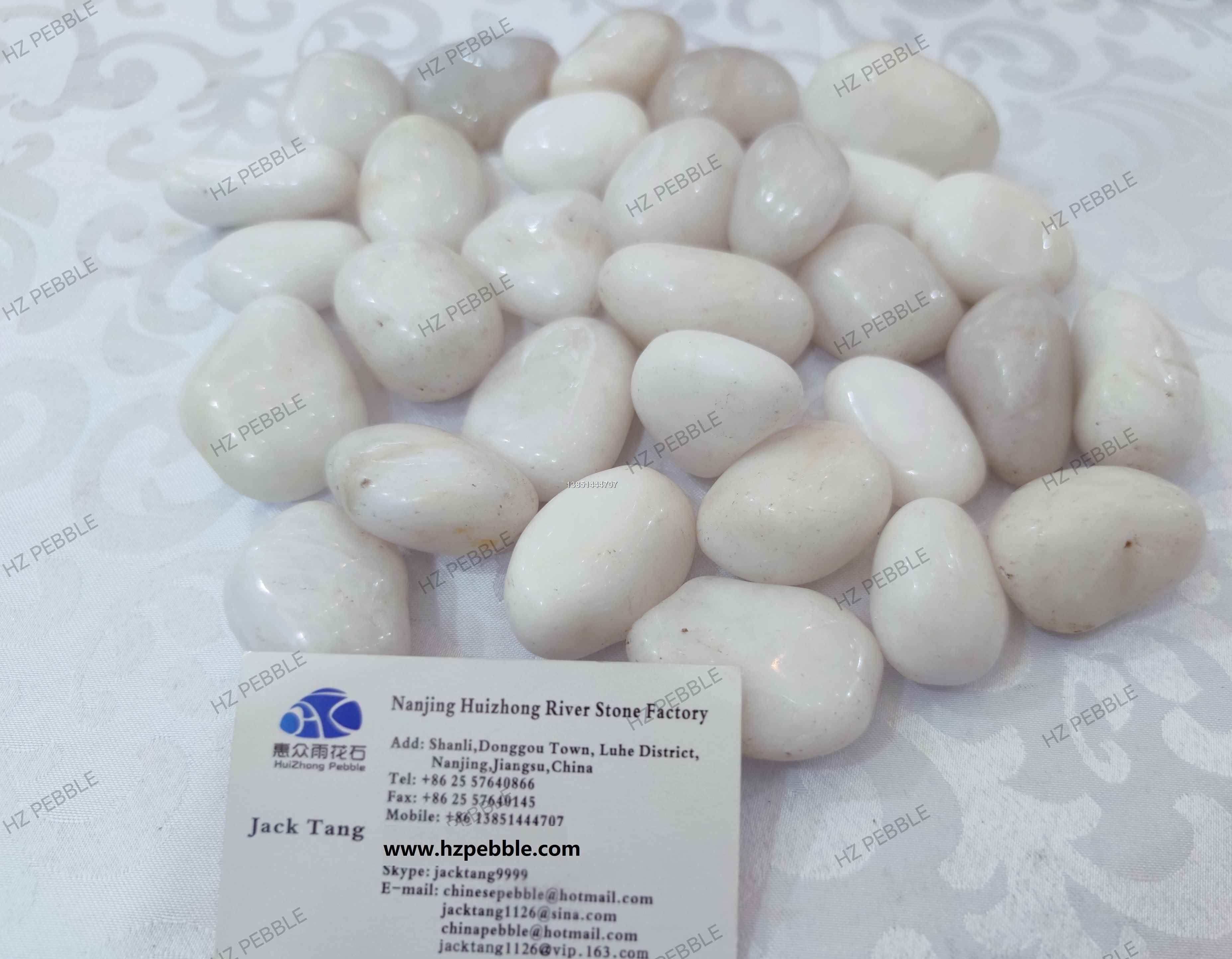 High polished white pebbles 03